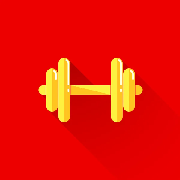 Dumbbell in flat style — Stock Vector