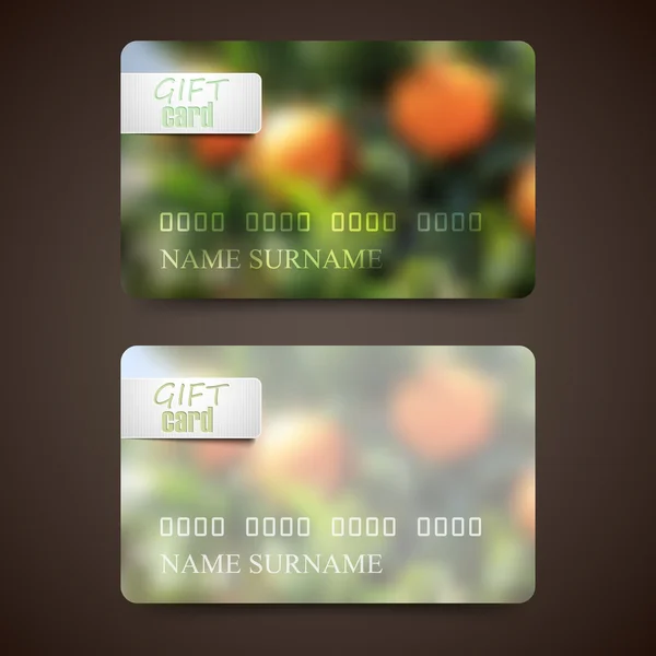 Cartes avec orangeraie — Image vectorielle