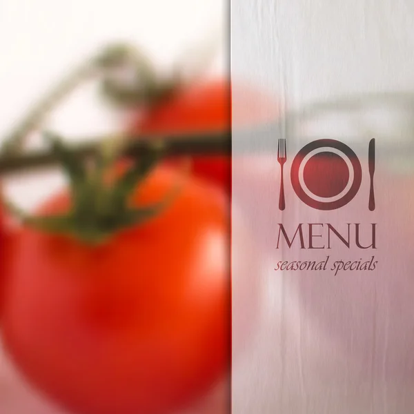 Fondo con tomates — Vector de stock