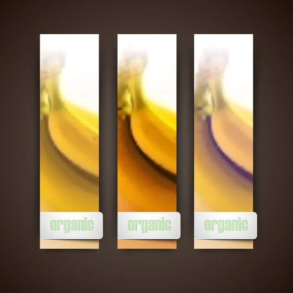 Banners with bananas — Stock Vector