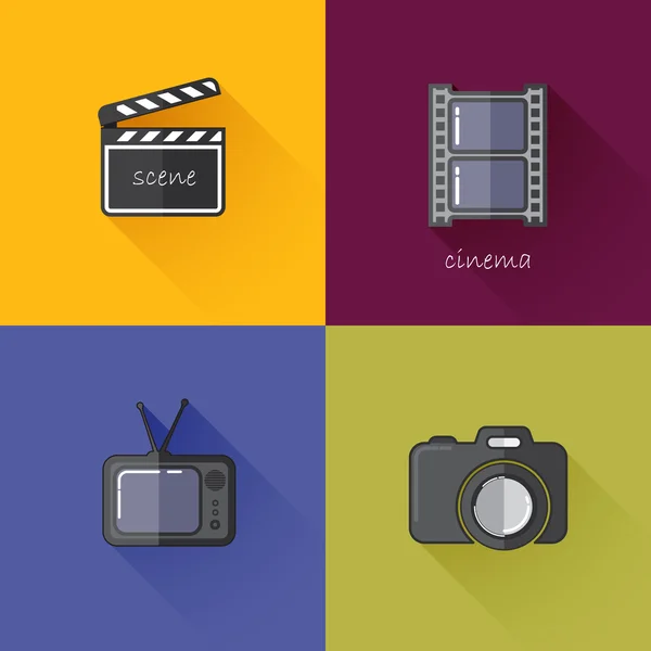 Icons for media industry — Stock Vector