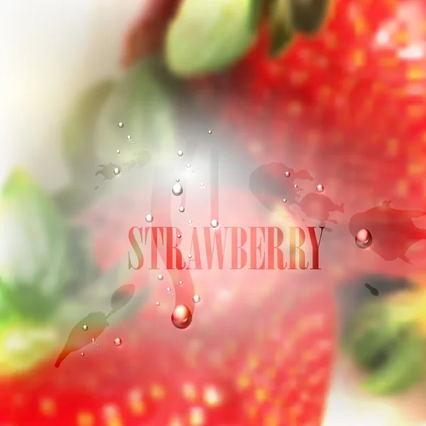 Bakgrund med jordgubbar — Stock vektor