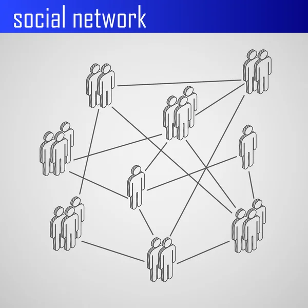 Réseau social — Image vectorielle