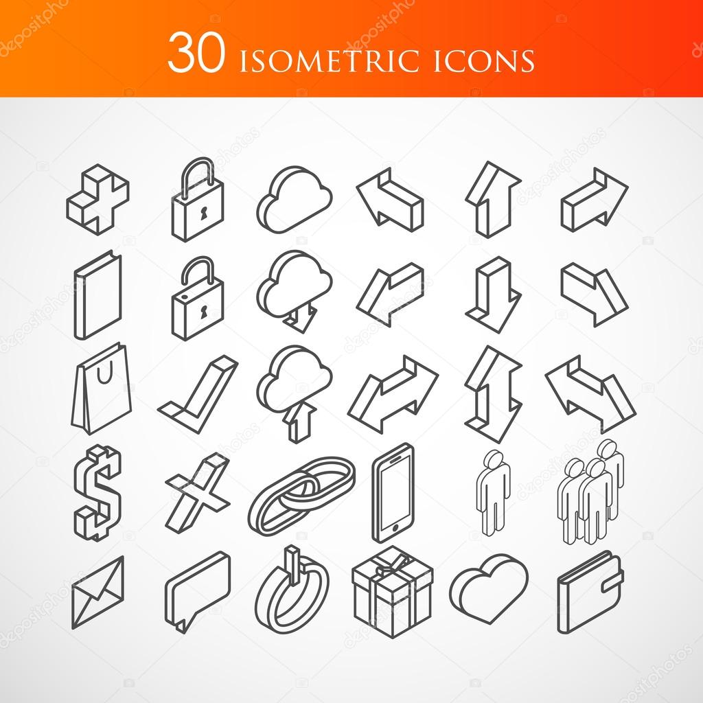 Isometric vector icons
