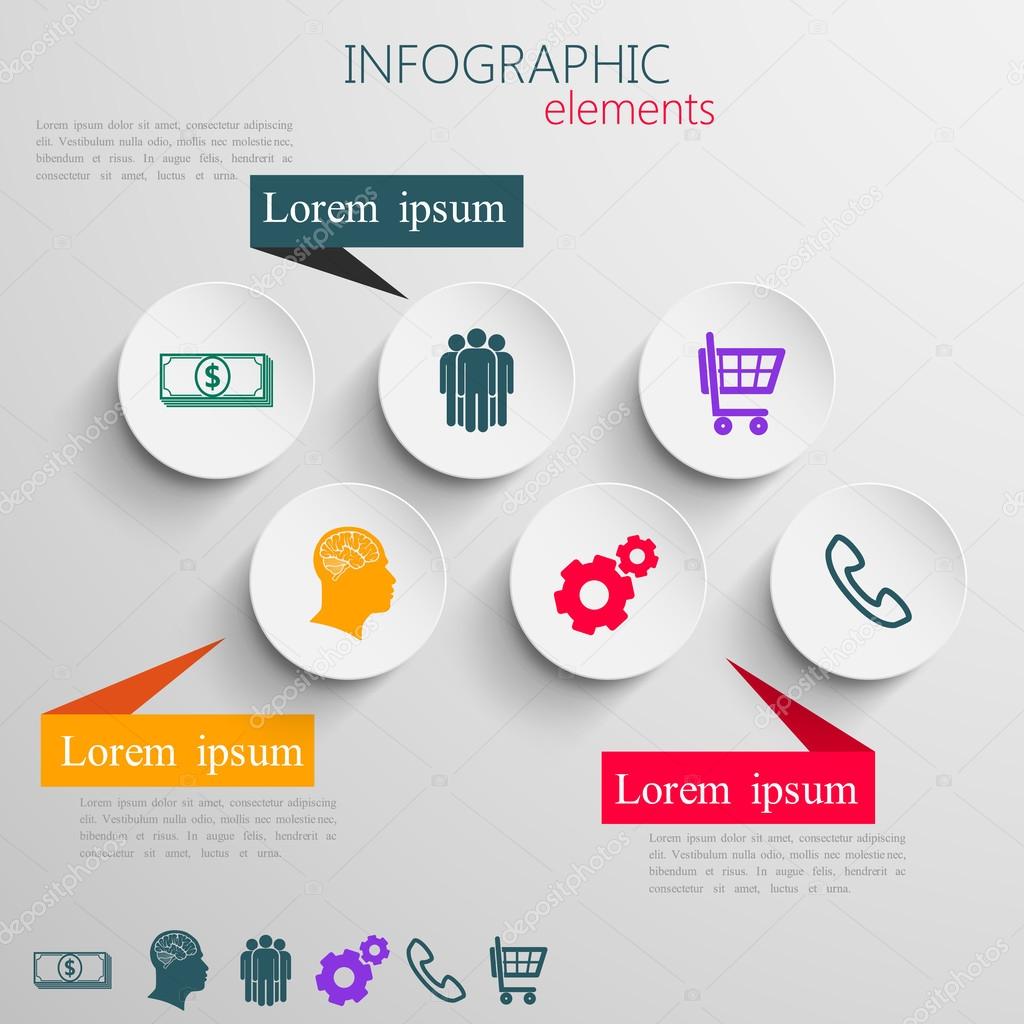 Paper infographic elements