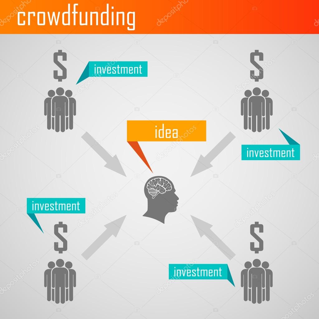 Infographic crowdfunding illustration