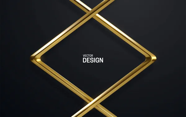 Luxury gold frame. Vector illustration — Stock Vector