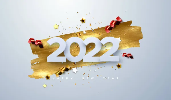 Happy New 2022 Year. — Stock Vector