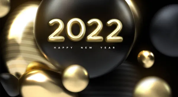 Feliz año nuevo 2022 — Vector de stock