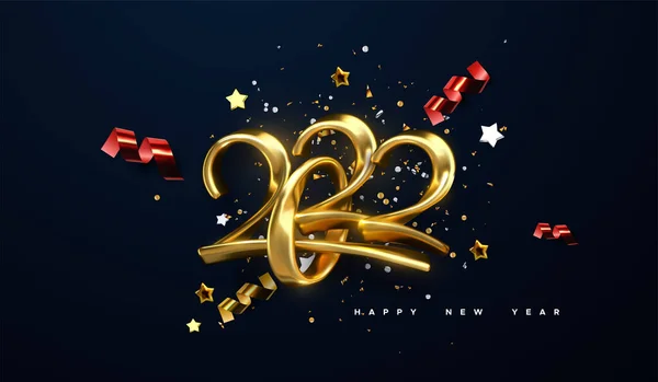 Feliz año nuevo 2022 — Vector de stock