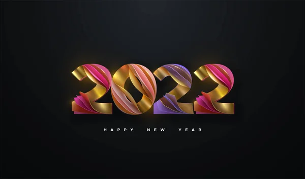 Gott nytt år 2022. — Stock vektor