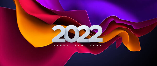 Happy New 2022 Year. — Stock Vector