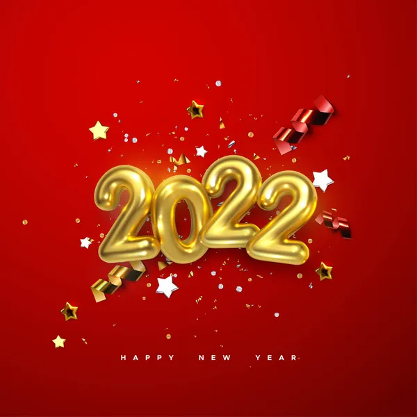 新的2022年快乐. — 图库矢量图片