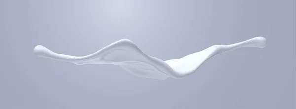 Creamy White Liquid Splash Vector Realistic Illustration Flowing Milk Melted — стоковый вектор