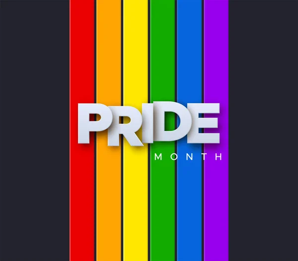 Μήνας υπερηφάνειας ΛΟΑΤΚΙ. Εικονογράφηση διανύσματος. — Διανυσματικό Αρχείο