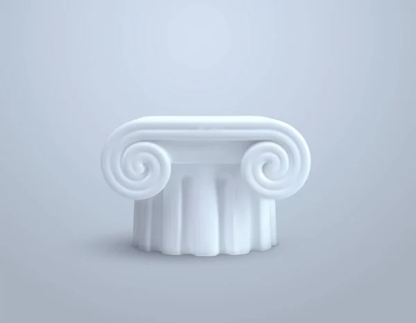 Pilar de columna blanca. Ilustración vectorial 3d — Vector de stock