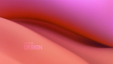 Yumuşak, yapışkan pembe dalga. Soyut arkaplan