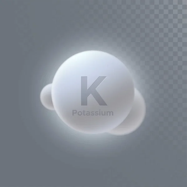 Potassium mineral icon — Stok Vektör