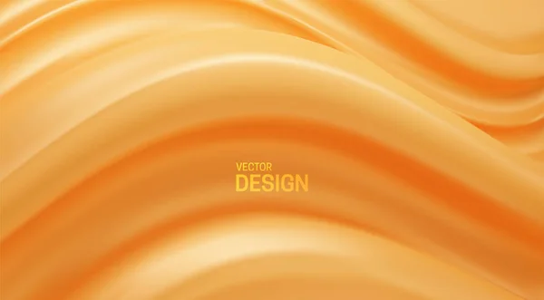 Orange Abstract Background Soft Elastic Shape Backdrop Vector Illustration Minimalist — Stok Vektör