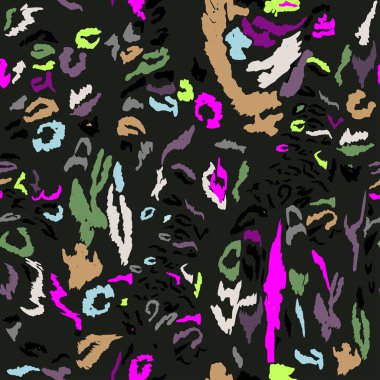 Kaplan izinin vektör çizimi. Leopar dokusu bir tasarımcı için boş, logo, ikon, hayvanat bahçesi, duvar kağıdı