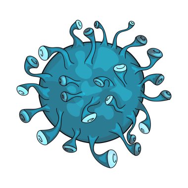 Virus isolated on white background. Bacterium virus, pathogen, infectious disease as a blank for designers, logo, icon, monkeypox