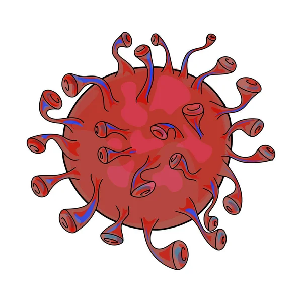 Virus isolated on white background. Bacterium virus, pathogen, infectious disease as a blank for designers, logo, icon, monkeypox