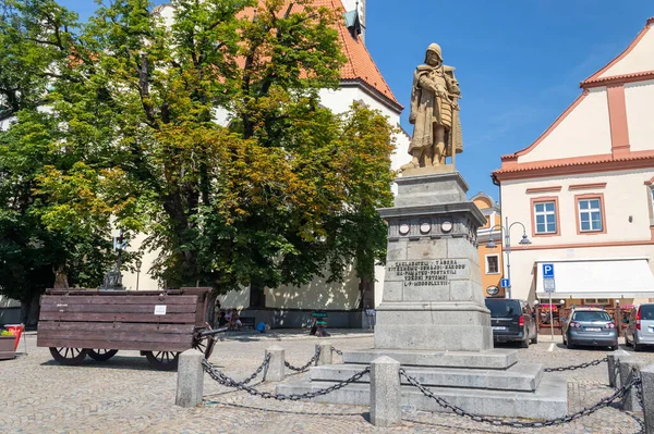 Staty av John Zizka av Trocnov, militär ledare för Hussites, Tabor, Tjeckien — Stockfoto