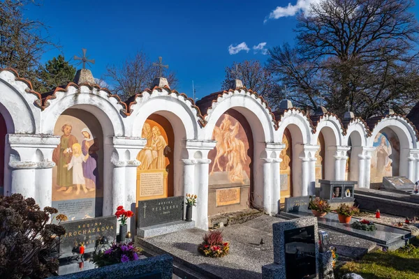 Albrechtice Nad Vltavou Repubblica Ceca 2022 Cimitero Della Cappella — Foto Stock