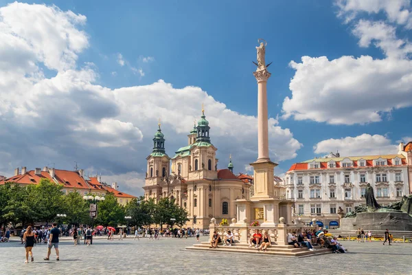 Prague Czech Republic 2022 Old Town Square Church Nicholas Marian — 图库照片