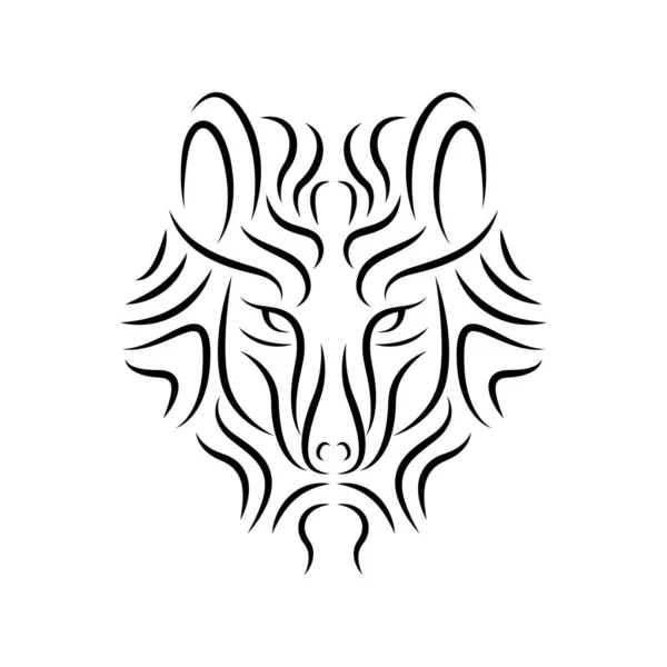 Abstract Illustration Tribal Tattoo Wolf Head — Stock Vector