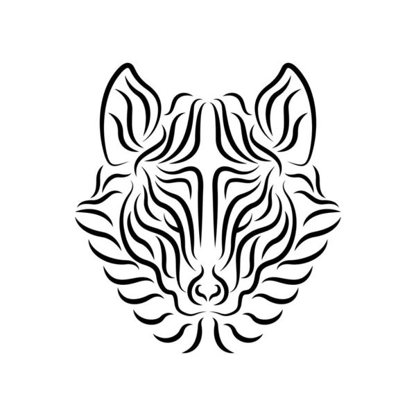Является Абстрактной Иллюстрацией Племенной Татуировки Головы Волка — стоковый вектор