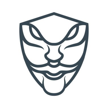 Bu, çeşitli antika yüz şekillerine sahip bir kalkanın temel biçiminde bir yüz çizim sanatı.