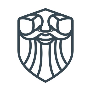 Bu, çeşitli antika yüz şekillerine sahip bir kalkanın temel biçiminde bir yüz çizim sanatı.