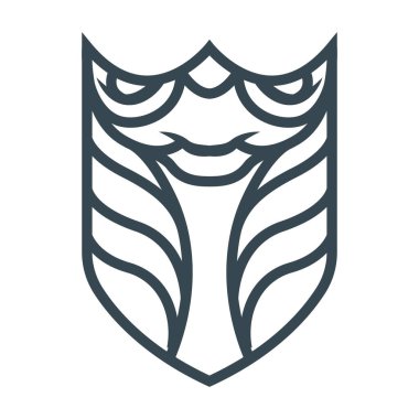 Bu, çeşitli antika yüz şekillerine sahip bir kalkanın temel biçiminde bir yüz çizim sanatı.