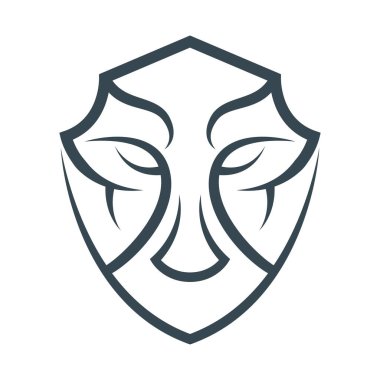 Bu, çeşitli antika yüz şekillerine sahip bir kalkanın temel biçiminde bir yüz çizim sanatı.