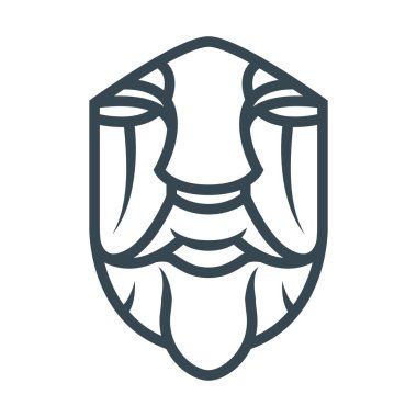 Bu, çeşitli antika yüz şekillerine sahip bir kalkanın temel biçiminde bir yüz çizim sanatı.