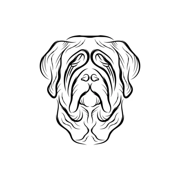 Unique Tribal Animal Head Tattoo Vector — ストックベクタ