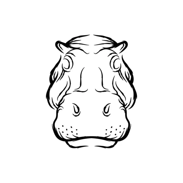 Unique Tribal Animal Head Tattoo Vector — Image vectorielle