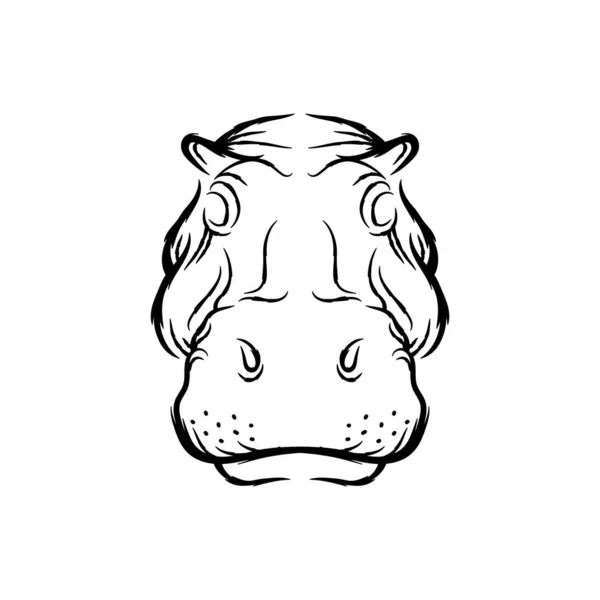 Unique Tribal Animal Head Tattoo Vector — Image vectorielle