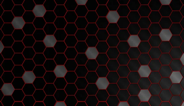 Rendering Pattern Many Hexagons Detail — Stock Photo, Image