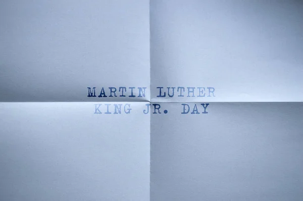 Martin Luther King Day Inscription White Piece Paper Close — Fotografia de Stock