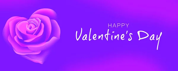 Día San Valentín Rosa Forma Corazón Inscripción Feliz Día Valentina — Foto de Stock