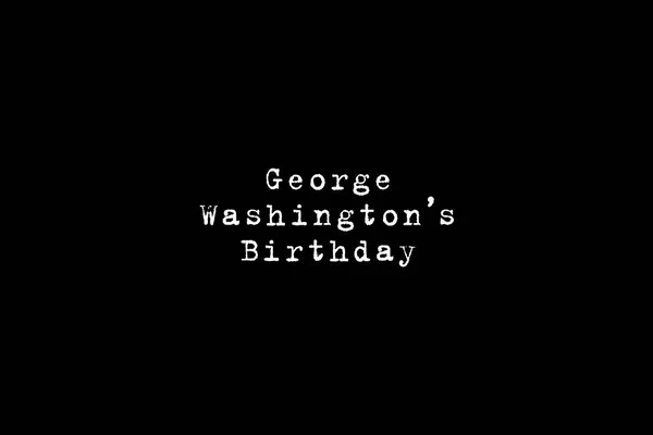 Ευτυχισμένη Ημέρα Των Προέδρων Στις Ηνωμένες Πολιτείες Γενέθλια Της Ουάσινγκτον — Φωτογραφία Αρχείου