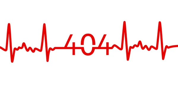 Webmaster Day. Connection error 404 in the form of a cardiogram of the heart close up.