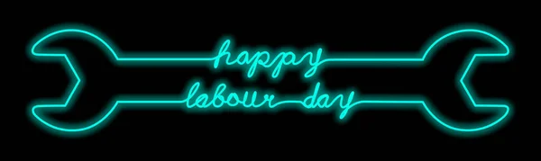 Dia Internacional Dos Trabalhadores Chave Com Texto Brilhante Labor Day — Fotografia de Stock