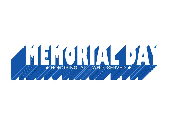 Memorial Day Usa Чудовий Вірш Білому Тлі — стокове фото