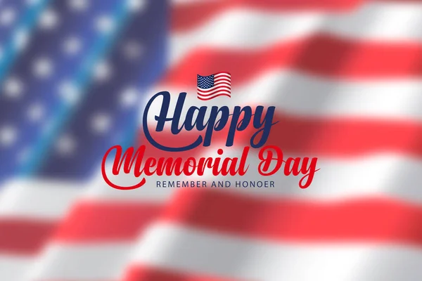 Memorial Day Usa Beautiful Text Background Flag America Close — стоковое фото