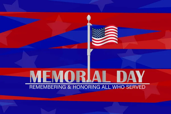 Memorial Day Usa Festliche Illustration Mit Text Den Farben Der — Stockfoto