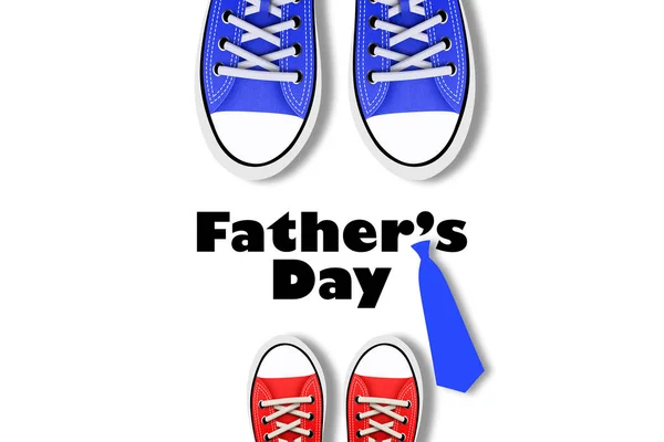 День Батька Тато Дитяче Взуття Білому Тлі Крупним Планом — стокове фото