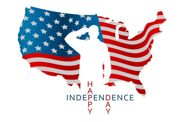 Independence Day Usa Holiday Flag United States America White Background — Stock Photo, Image